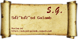 Sükösd Galamb névjegykártya